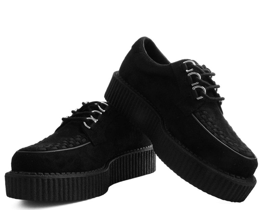 T.U.K. Shoes T2262 Black Faux Suede Anarchic Creeper