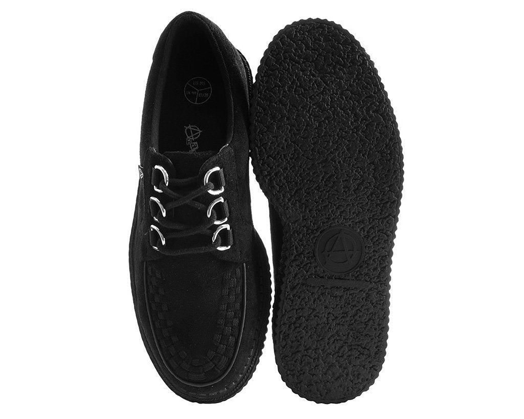 T.U.K. Shoes T2262 Black Faux Suede Anarchic Creeper