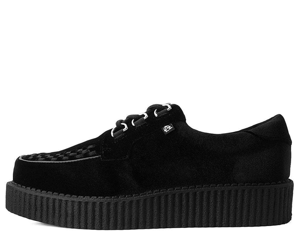 T.U.K. Shoes T2280 Black Velvet Anarchic Creeper