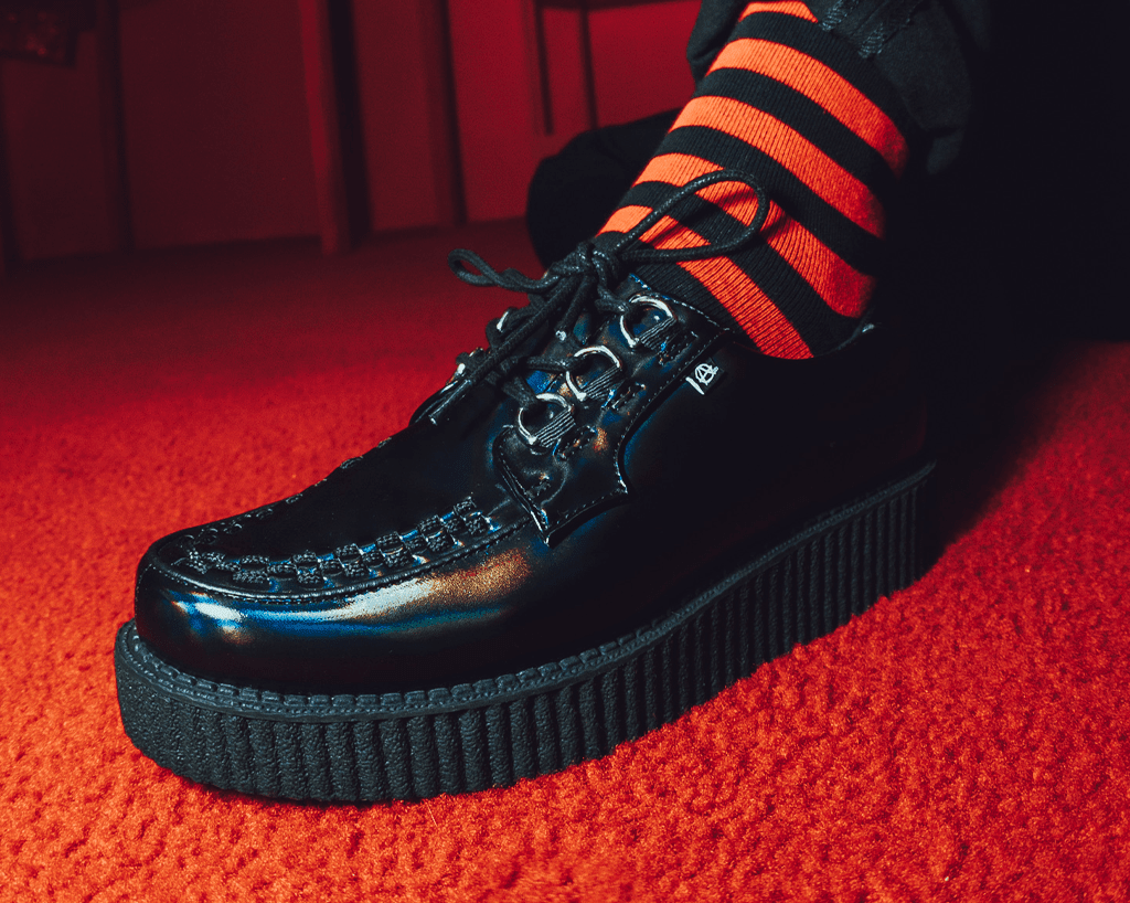 T.U.K. Shoes T2321 Black Oil Haze Anarchic Creeper