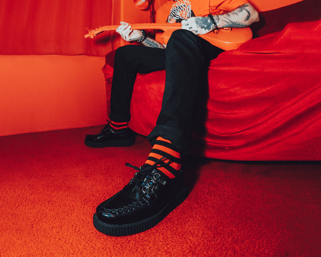 T.U.K. Shoes T2321 Black Oil Haze Anarchic Creeper