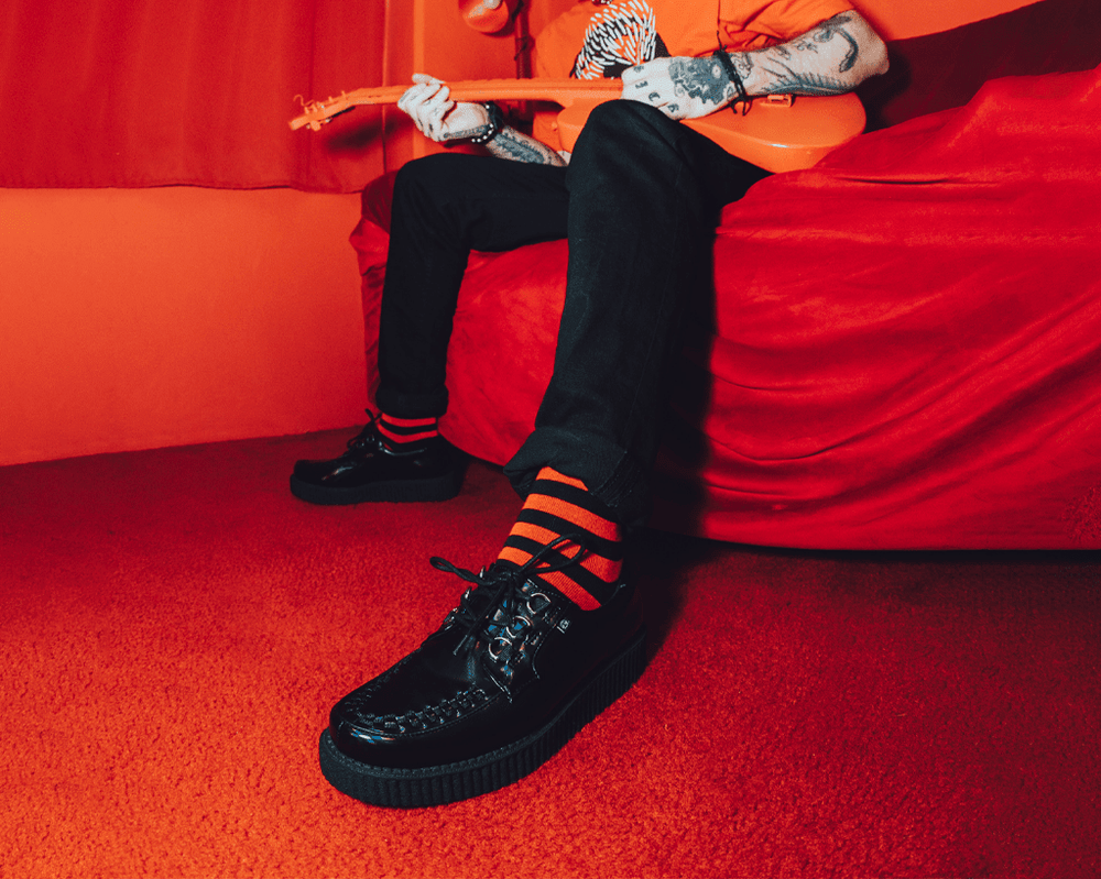 T.U.K. Shoes T2321 Black Oil Haze Anarchic Creeper