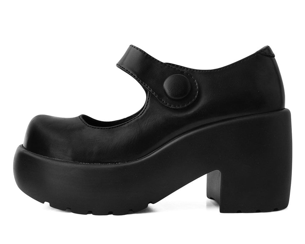 T.U.K. Shoes T2302L Black Bubble Anarchic Mary Jane Platform