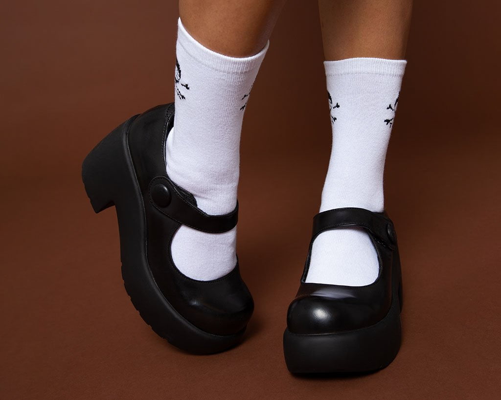 T.U.K. Shoes T2302L Black Bubble Anarchic Mary Jane Platform