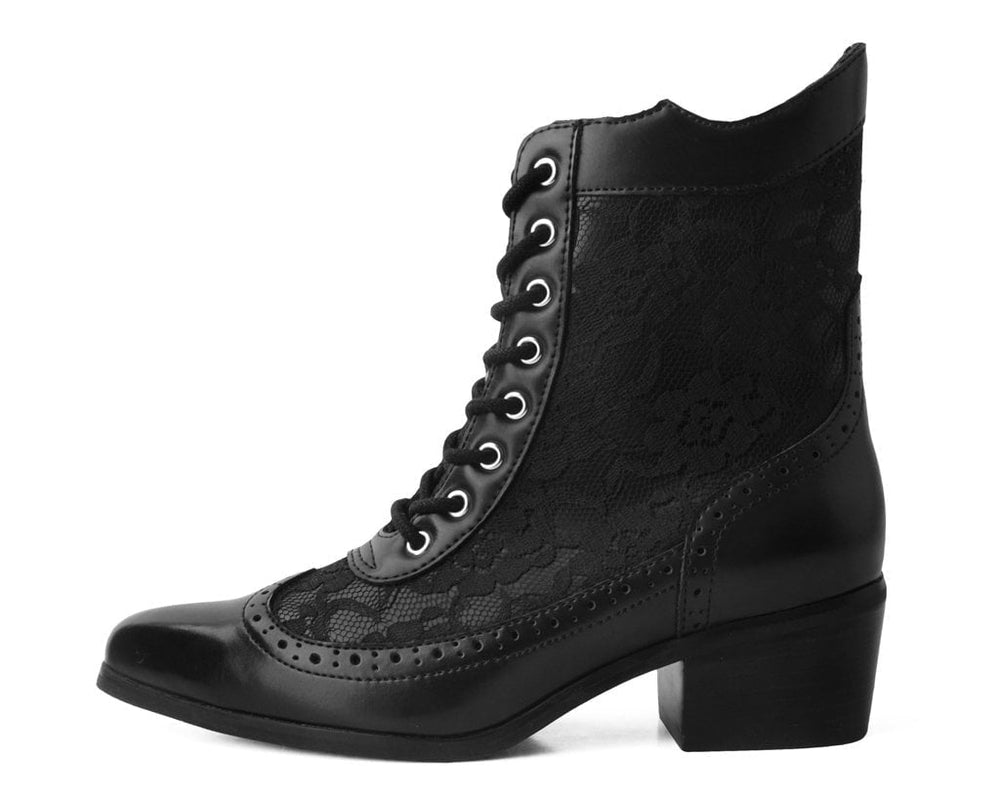 T.U.K. Shoes T2300L Black Victorian Anarchic Pointed Boot