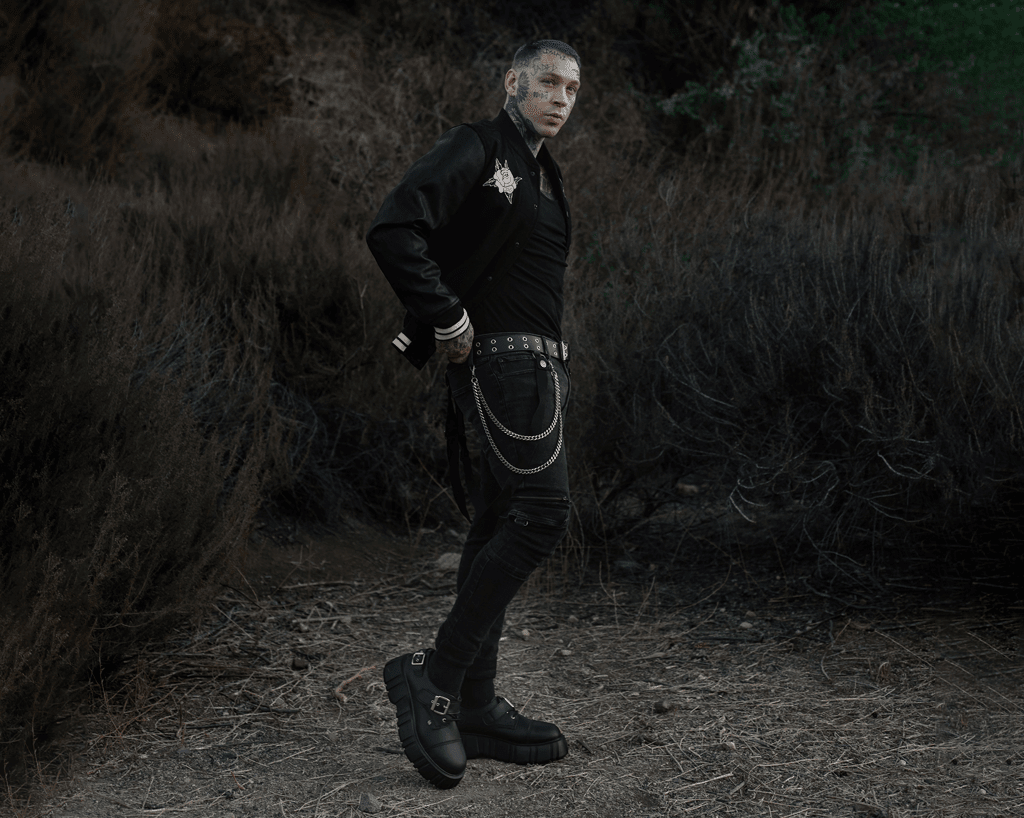 T.U.K. Shoes T2324 Black TUKskin™ 2-Buckle Anarchic Airship Gibson
