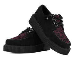 T.U.K. Shoes T2369 Black & Burgundy Leopard Anarchic Creeper