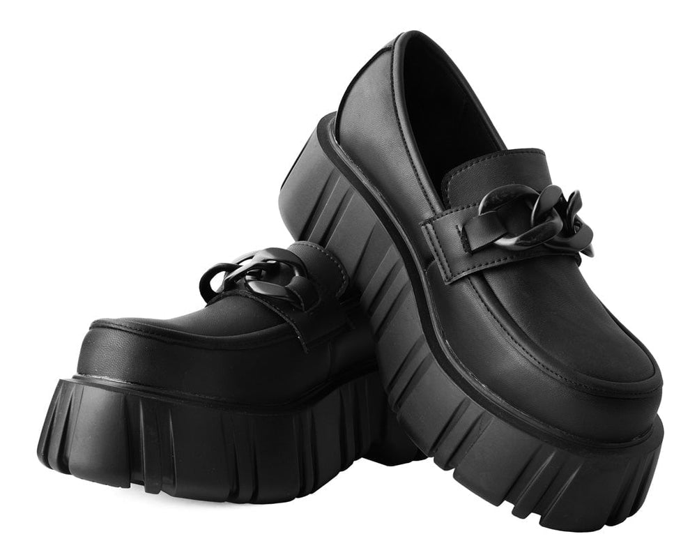 T.U.K. Shoes T2333 Black TUKskin™ Anarchic Airship Chain Loafer
