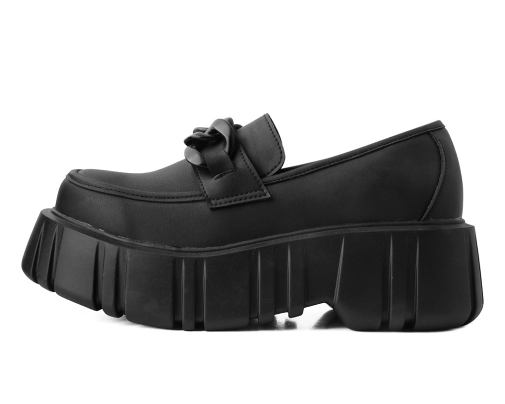 T.U.K. Shoes T2333 Black TUKskin™ Anarchic Airship Chain Loafer