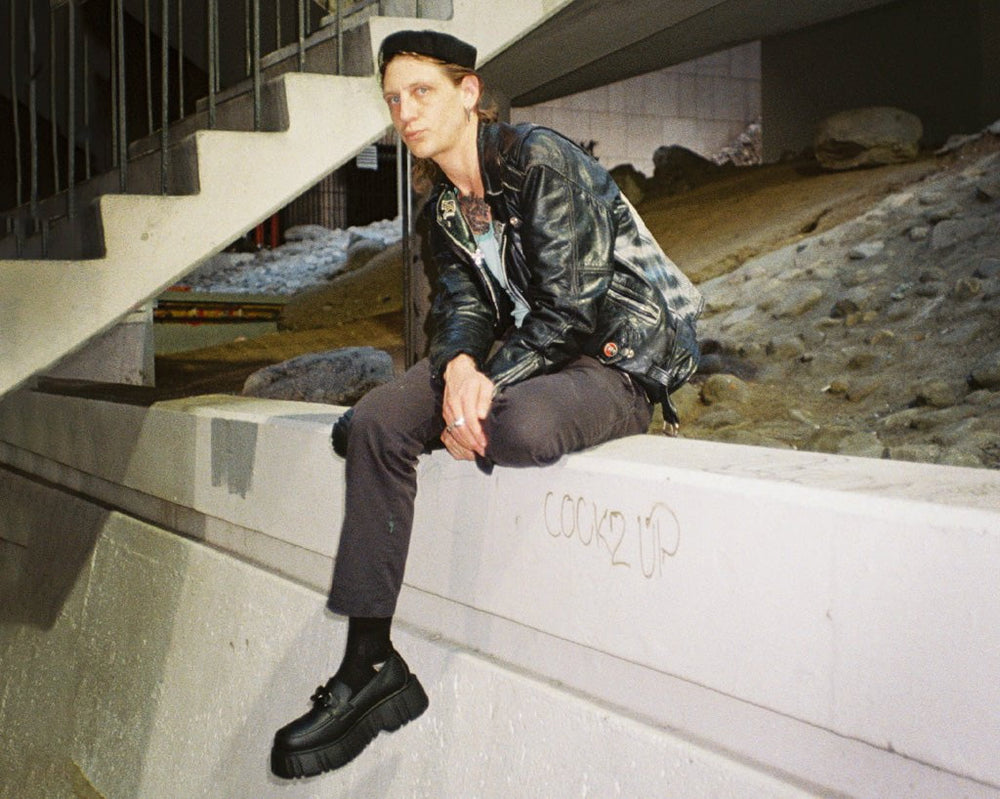 T.U.K. Shoes T2333 Black TUKskin™ Anarchic Airship Chain Loafer