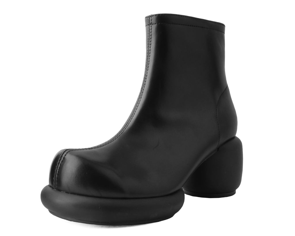 T.U.K. Shoes T2317L Black Burnished Bubble II Anarchic Zip Boot
