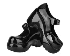 T.U.K. Shoes A3218L Black Liquid Bubble Mary Jane Platform