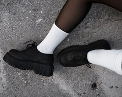 T.U.K. Shoes T2337 Black TUKskin™ Anarchic Airship Brogue