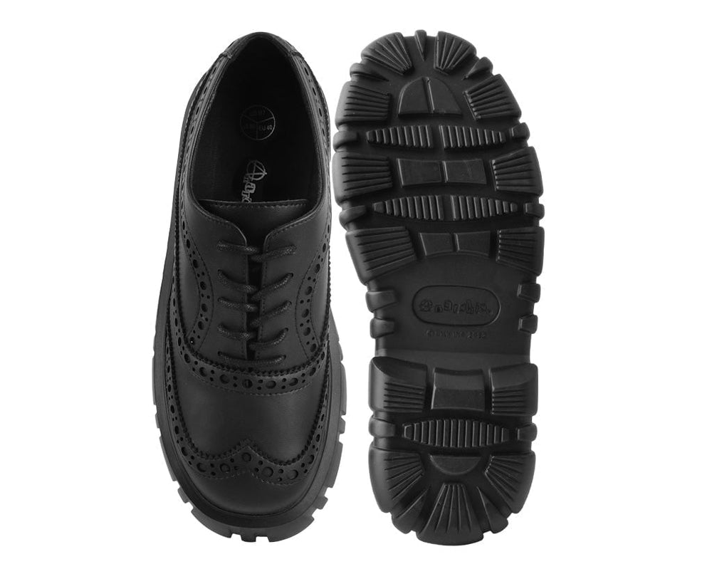 T.U.K. Shoes T2337 Black TUKskin™ Anarchic Airship Brogue