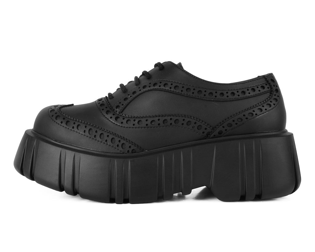 T.U.K. Shoes T2337 Black TUKskin™ Anarchic Airship Brogue