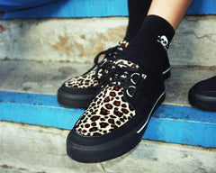 T.U.K. Shoes A9181 Black & Leopard Vegan Sneaker