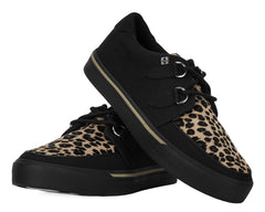 T.U.K. Shoes A9181 Black & Leopard Vegan Sneaker