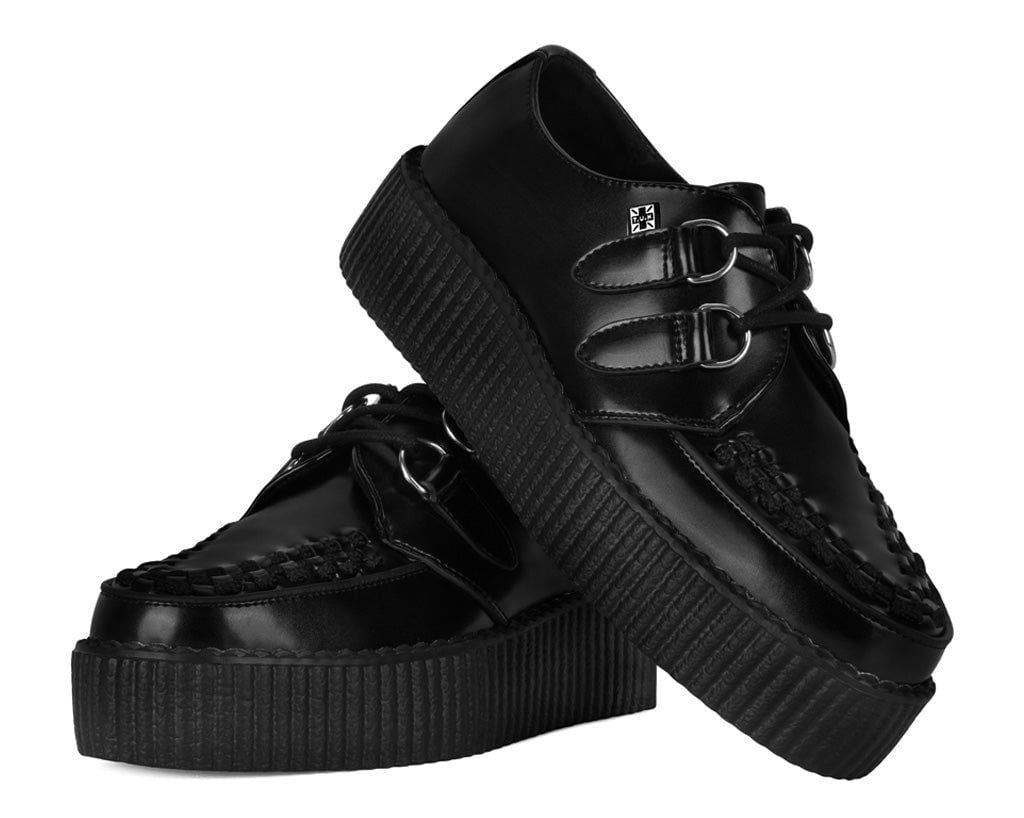 T.U.K. Shoes V6802 Black Leather Viva Mondo Creeper