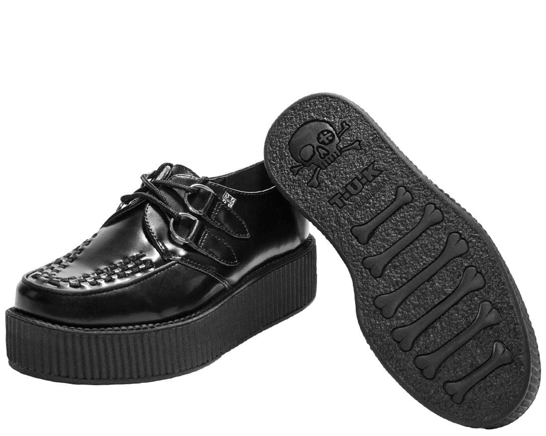 T.U.K. Shoes V6802 Black Leather Viva Mondo Creeper