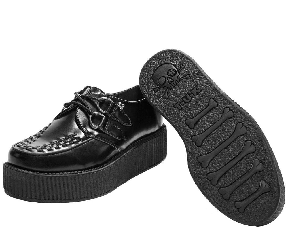 T.U.K. Shoes V6802 Black Leather Viva Mondo Creeper