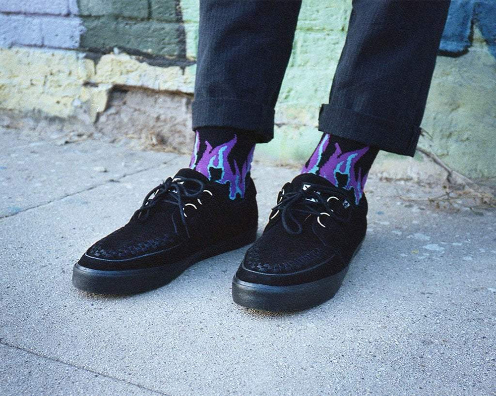 T.U.K. Shoes A9178 Black Suede D-Ring Sneaker