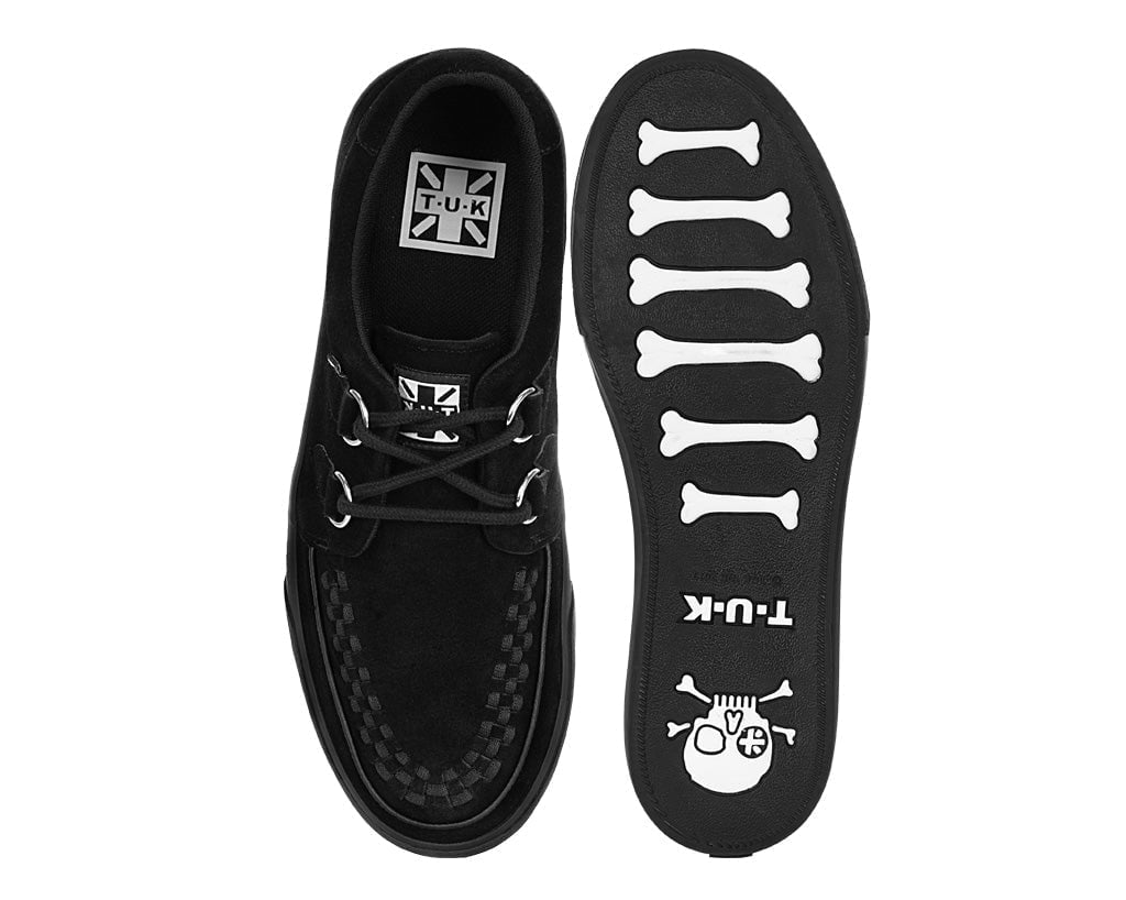 T.U.K. Shoes A9178 Black Suede D-Ring Sneaker