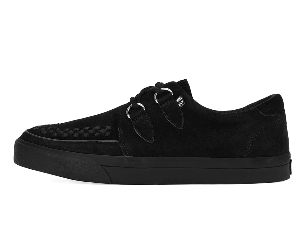 T.U.K. Shoes A9178 Black Suede D-Ring Sneaker
