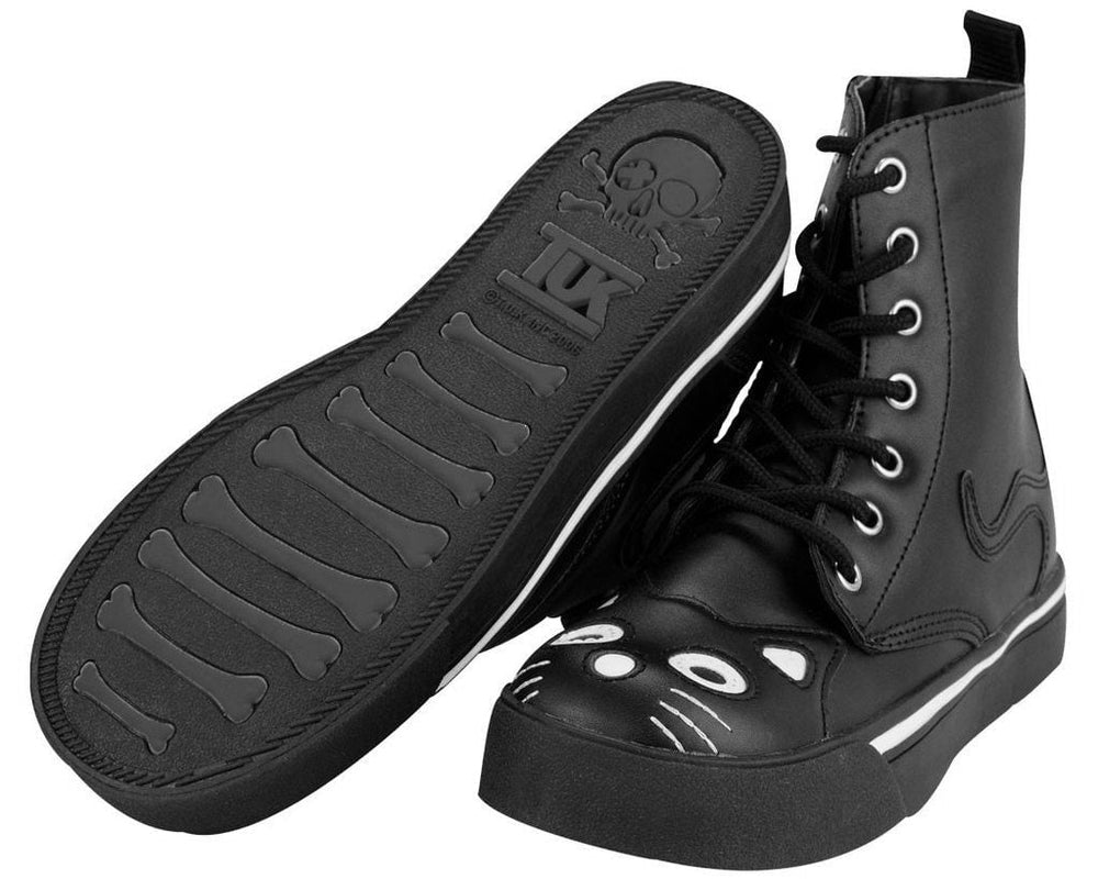 T.U.K. Shoes A6570L Black Kitty Sneaker Boot