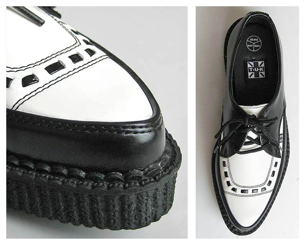 T.U.K. Shoes A8140 Two-tone Pointed Creepers