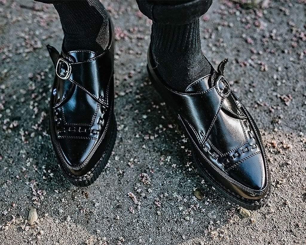 T.U.K. Shoes A8520 Pointed Buckle Creepers