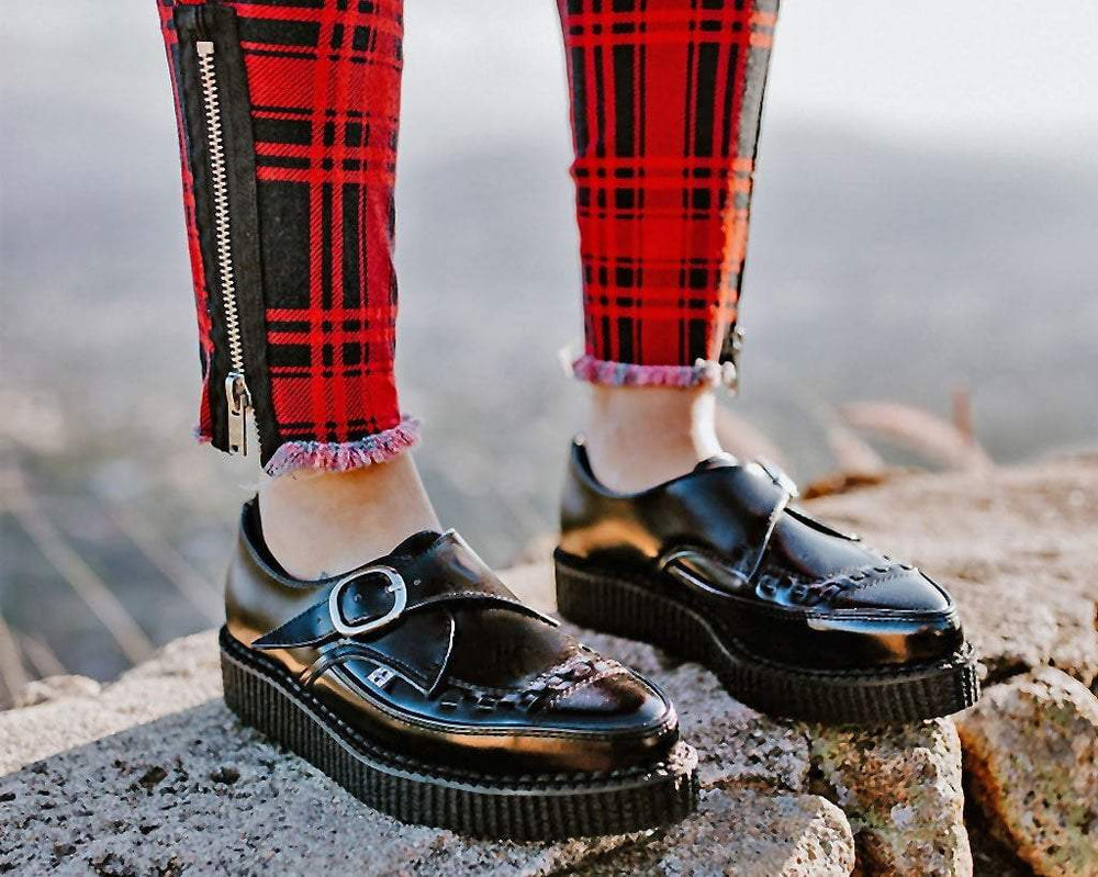 T.U.K. Shoes A8520 Pointed Buckle Creepers