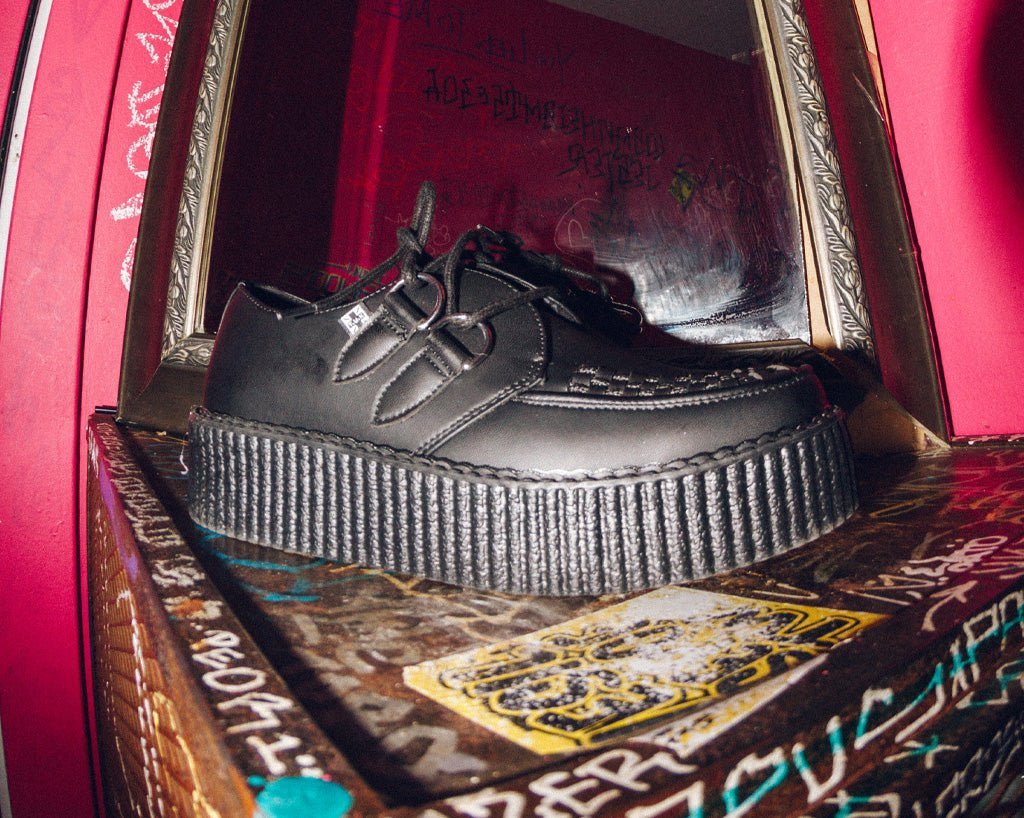 T.U.K. Shoes V9493 Black TUKskin™ Viva Mondo Creeper