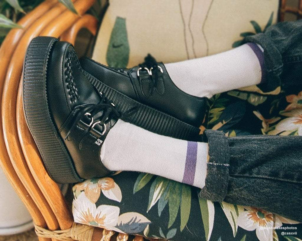 T.U.K. Shoes V9493 Black TUKskin™ Viva Mondo Creeper