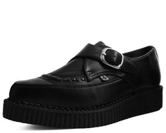 T.U.K. Shoes A9324 Black TUKskin™ Pointed Buckle Creeper