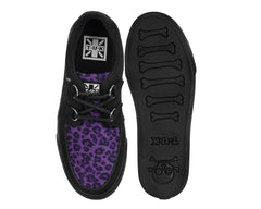 T.U.K. Shoes A9690 Black & Purple Leopard D-Ring Sneaker