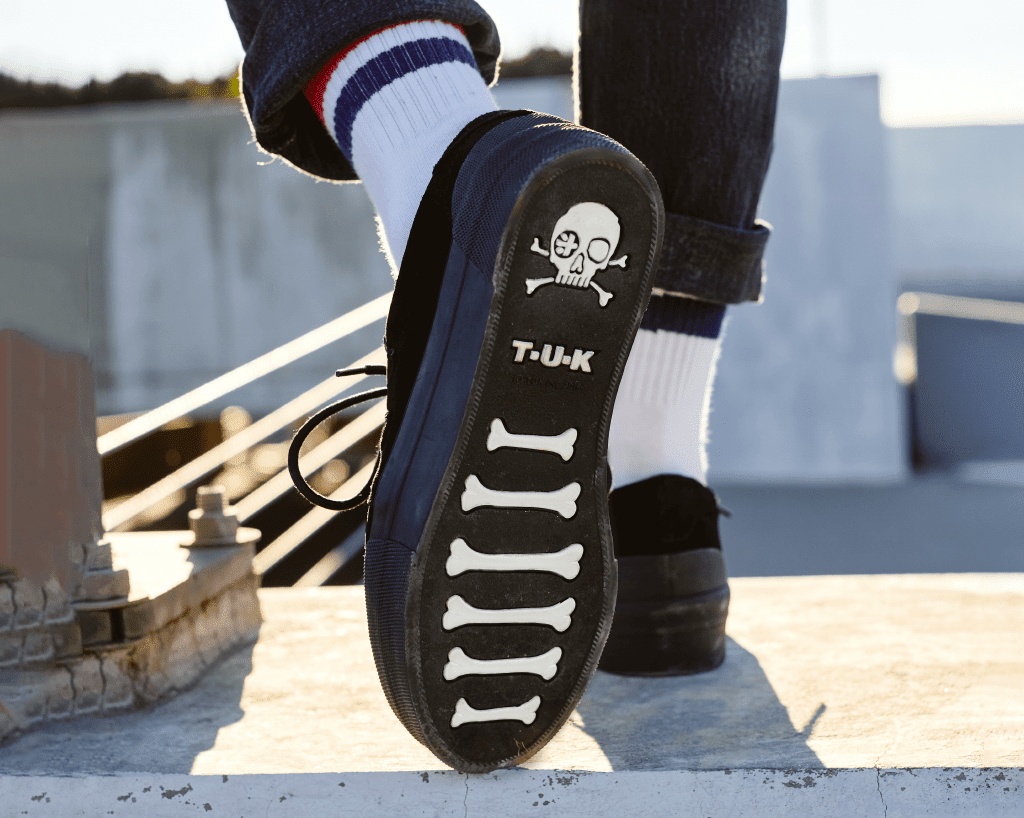 T.U.K. Shoes A3136 Black Suede Platform Creeper Sneaker