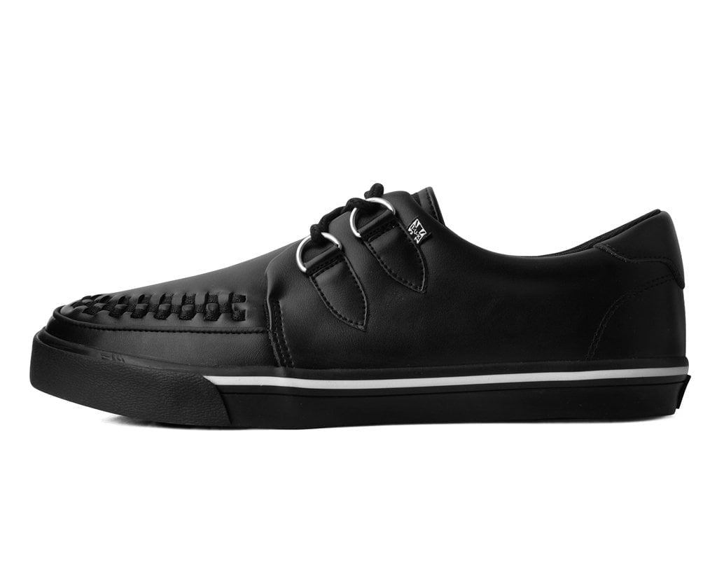 T.U.K. Shoes A9873 Black Leather D-Ring Sneaker