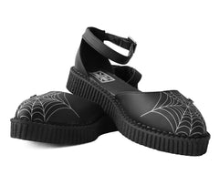 T.U.K. Shoes A9944L Black Pointed Spiderweb Glow Sandal