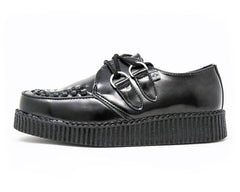 T.U.K. Shoes F6806 Black Leather Viva Low Creeper