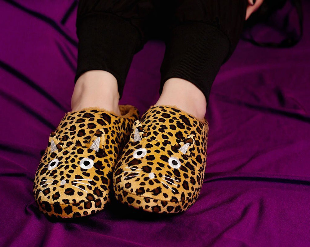 T.U.K. Shoes SL07 Tan Leopard Kitty Slipper