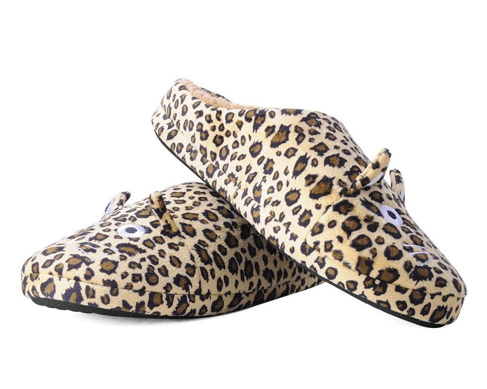 T.U.K. Shoes SL07 Tan Leopard Kitty Slipper