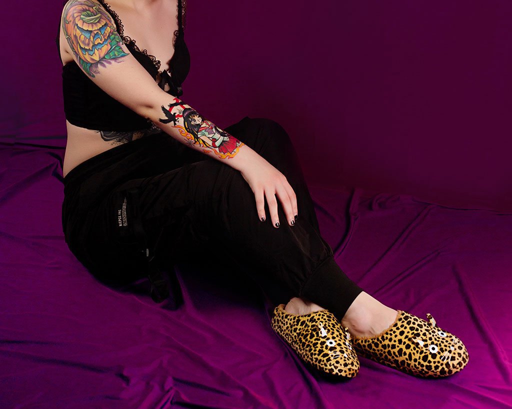 T.U.K. Shoes SL07 Tan Leopard Kitty Slipper