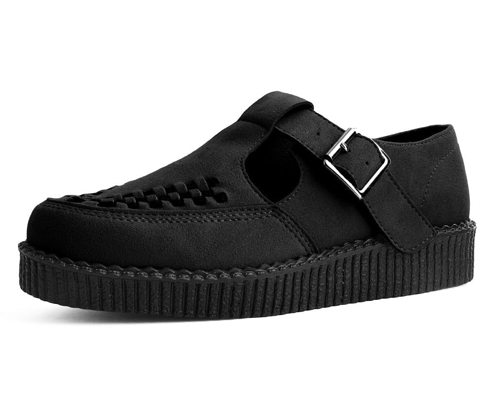 T.U.K. Shoes F9954 Black Suede Viva Low Sandal