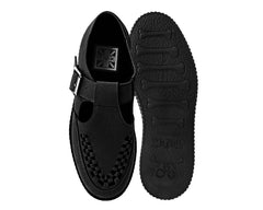 T.U.K. Shoes F9954 Black Suede Viva Low Sandal