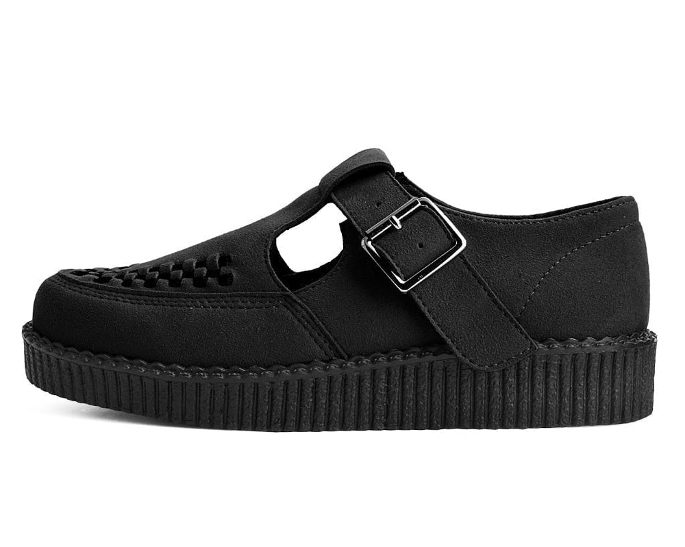 T.U.K. Shoes F9954 Black Suede Viva Low Sandal