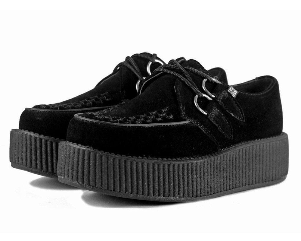 T.U.K. Shoes V7757 Black Suede Viva Mondo Creepers