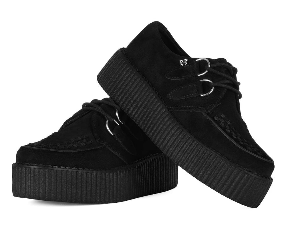 T.U.K. Shoes V7757 Black Suede Viva Mondo Creepers