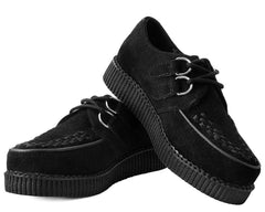 T.U.K. Shoes F7270 Black Suede Viva Low Creeper