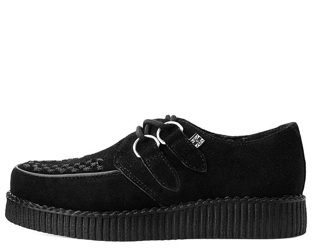 T.U.K. Shoes F7270 Black Suede Viva Low Creeper