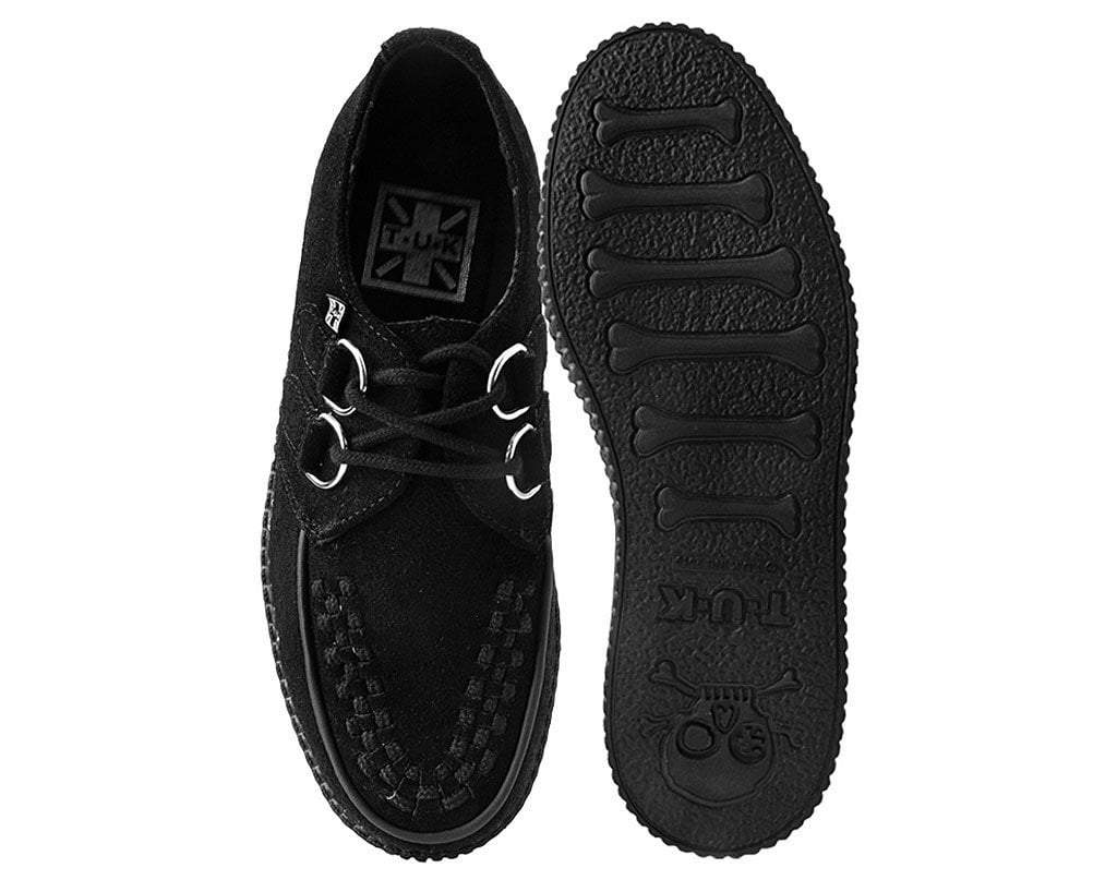 T.U.K. Shoes F7270 Black Suede Viva Low Creeper